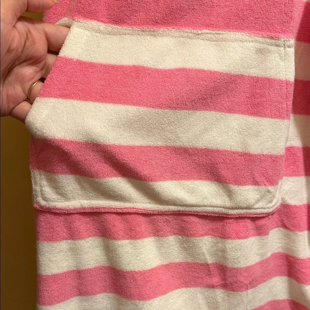 Pottery Barn Kids Pink and White Striped Towelgown